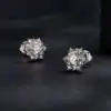 Floral design sterling silver moissanite jewelry set | D-Carats.