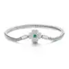 Adorable sterling silver four leaf clover lucky charm bracelet | D-Carats.