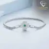 Stunning sterling silver four leaf clover lucky charm bracelet | D-Carats.