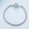 Elegant sterling silver four leaf clover lucky charm bracelet | D-Carats.