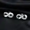 Infinity earrings <br>sterling silver. - Image 2