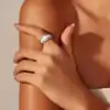 Eternity band for women in sterling silver | D-Carats.