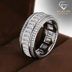 Eternity band designs sterling silver lab-created diamond | D-Carats.