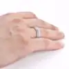 Affordable sterling silver lab-created diamond full eternity ring | D-Carats.