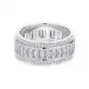 Stunning sterling silver lab-created diamond full eternity ring | D-Carats.