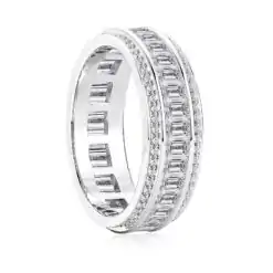 Eternity ring in sterling silver for men and women | D-Carats.