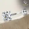 Beautiful sterling silver moissanite belly button piercing | D-Carats.