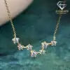 Collier pendentif constellation Grande Ourse en argent sterling et moissanite à prix réduit | D-Carats.