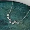 Elegant hanger voor een steelpannetje met moissaniet in zilver | D-Carats.