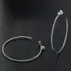 Pendientes de aro grandes de plata | D-Carats.