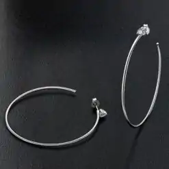 Silver hoop earrings large | D-Carats.
