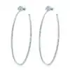 Pendientes de aro grandes plateados | D-Carats.
