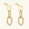 Elegante zilveren moissaniet kettingoorknopjes | D-Carats.
