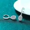 Magnifiques boucles d'oreilles moissanite en argent massif | D-Carats.