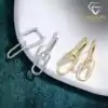 Beautiful sterling silver moissanite huggie earrings | D-carats.