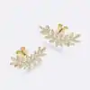 Boucles d'oreilles feuille d'or | D-Carats.