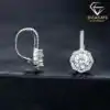 Cheap sterling silver moissanite leverback hook earrings | D-Carats.