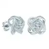 Pendientes asequibles de nudo de amor con moissanita y plata de ley | D-Carats.