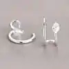 Hoogwaardige oormanchetten zonder piercing, zilver moissaniet | D-Carats.