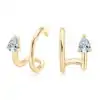 Oormanchetten zonder piercing zilver moissaniet | D-Carats.