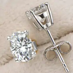 Affordable jewelry set earring and necklace with moissanite sterling silver | D-Carats.