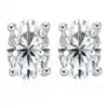 Ohrring- und Halskettenset aus Moissanit und Silber | D-Carats.