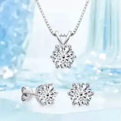Halskette und Ohrstecker Set | D-Carats.