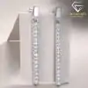 Elegant sterling silver moissanite stud drop earrings | D-Carats.