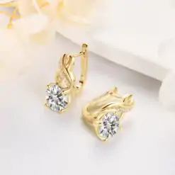 High quality sterling silver moissanite infinity clip earrings | D-Carats.