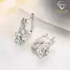 Affordable sterling silver moissanite infinity clip earrings | D-Carats.