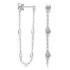Gold threader earrings. 14 Stunning sterling silver moissanite threader earrings | D-Carats.