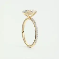 Lovely sterling silver oval cut simulated diamond engagement ring | D-Carats.