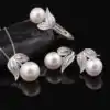 Elegante sterling zilveren sieradensets met witte parels | D-Carats.