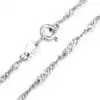 Collar de cadena de plata de ley. 30 Cadena eslabón Singapur de plata | D-Carats.