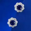 Blaue Saphir-Ohrstecker. 12 Einzigartige Ohrstecker aus Silber mit Saphir | D-Carats.
