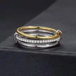 Moderne moissaniet stapelring voor vrouwen | D-Carats.