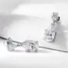 Boucles d'oreilles gouttes en moissanite et argent. 14 Boucles d'oreilles en argent et moissanite en forme de goutte d'eau de haute qualité | D-Carats.