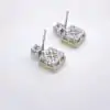 Unique yellow diamond sterling silver drop earrings | D-Carats.