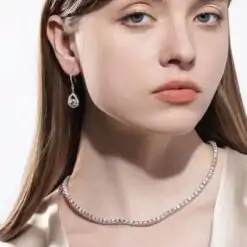 Beautiful Teardrop Earrings Moissanite Silver | D-Carats