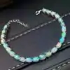 Bracelet Tennis Durable Opale Naturelle Argent | D-Carats