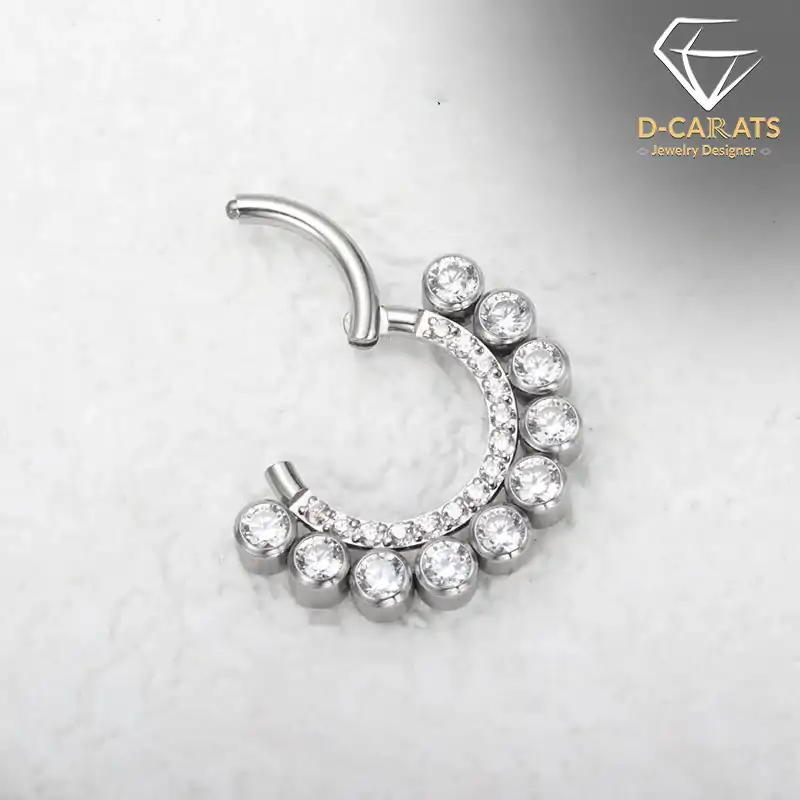 Schattige titanium daith piercing lichaamssieraden | D-Carats.