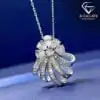 Affordable sterling silver white sapphire pendant necklace | D-Carats