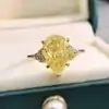 Pear cut engagement ring <br> yellow citrine silver. 10 Good Quality Yellow Citrine Engagement Ring | D-Carats