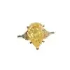 Pear cut engagement ring <br> yellow citrine silver. 13 Affordable Yellow Citrine Engagement Ring | D-Carats