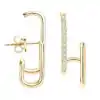 Gold Ohrstecker Manschette. 15 Luxuriöse Ohrklemme vergoldet mit 14k Gelbgold | D-Carats.